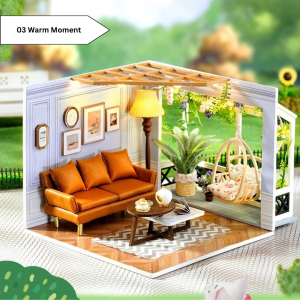 [Ready Stock][Scene Series] DIY Dollhouse Miniature Kit Miniature Furniture with Dust Cover LED Light Wooden Mini House Mini Shop Cafe Bakery Cute Cheap Decoration Birthday Gift Door Gift Puzzle Handcrafted Handmade Educational Toys for Kids Girls Boys