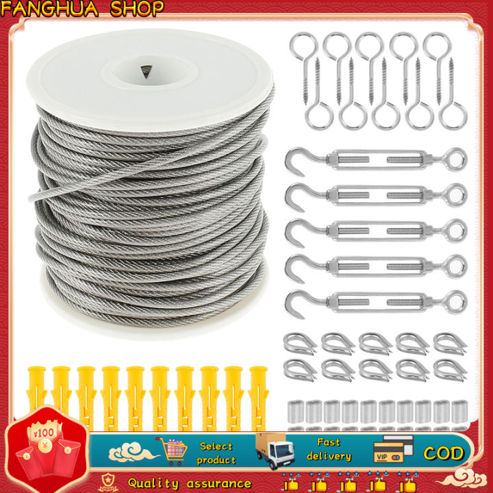 Pvs Coated Railing Rope Cable Railing Kit PVC Coated Cable Rope PVC Coated 304 Stainless Steel ...