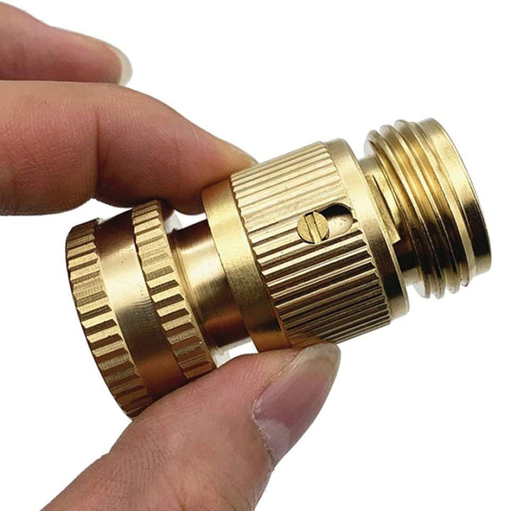 Uxcell Brass Garden Hose Quick Connector Nozzle Pipe Adapter M22x1 Female & M24x1 Male Threaded 2pcs