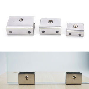 Ginca 4pcs 6-12mm Stainless Steel Square Clamp Holder Clip For Glass Shelf Handrail