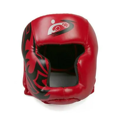 เฮดการ์ด เฮดเกียร์ หมวกป้องกันศีรษะ ThaiBoxing หมวกป้องกันสะเทือน หนังเทียม แบบปิดแก้ม Head Gear Head Guard อุปกรณ์มวย