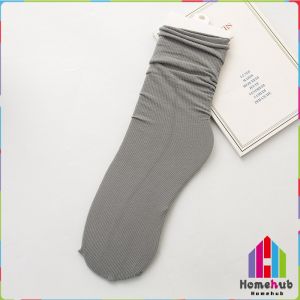 HB Womens Socks Pure Color Breathable Feet Calf Socks Fashion Medium Tube Socks
