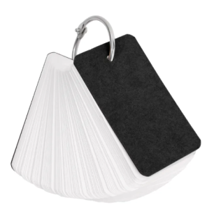 JS SHOP 100/Sheets Iron Ring Book Portable Card Blank Paper Mini Hard Cover Memo Note Paper Vocabulary Word Memory Card Book Stationery School Office Supplies