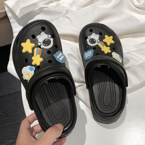 LKfashion มาแรง รองเท้าแตะพื้นหนา รองเท้าแตะหัวโต🌈 ติดตุ๊กตาลายอวกาศสุดจ๊าบ ไม่ซื้อแน่นะวิ💥