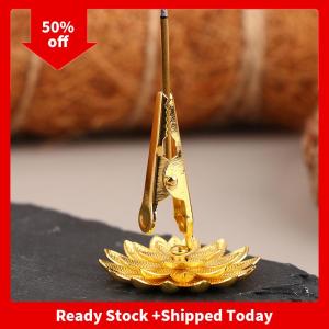 🔥🔥🔥pheebss 1ชิ้นที่วางธูปขนาดเล็กที่หนีบกลิ่นหอมของบัวกระถางธูปชาถ้วยไม้จันทน์ฐานของตกแต่งบ้าน