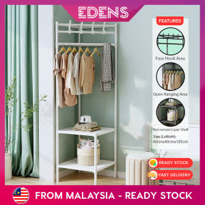 EDENS Clothes Hanging Rack Corner Storage Rack Laundry Rack Clothing Organizer Hat Hanger Rak Baju Pengering Penyangkut Pakaian - Fulfilled by Edens