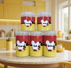 Toples Tempat Bumbu Dapur Lucu Motif Mickeymouse