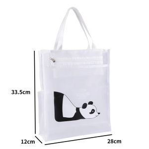 Book Bag For Kids Nylon Mesh Handbag Transparent Tote Bag For School Student Tutoring Bag