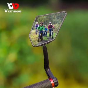 WEST BIKING 2PCS Road mtb bicycle 360องศาหมุนจักรยานปรับได้ Handlebar กระจกมองหลังจักรยานเสือหมอบเครื่องมือความปลอดภัย