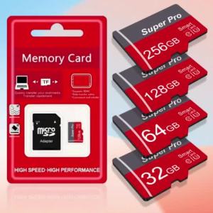 Waterproof Mini SD TF Memory Card 128GB 64GB 32GB 16GB for Phones Computers Cameras Monitoring Devices Secure Stable Storage