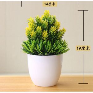 Bunga Plastik Hiasan Pajangan pot Dekorasi pohon cantik Bonsai Pinus