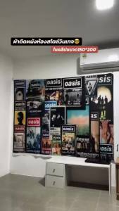 Ready stock sa local warehouseDecorative wall cloth Oasis rock banner flag suitable for bars and concerts bedroom bedside studio background cloth. OASIS Oasis Band Rock hanging flag cloth for decorating bars concerts hanging cloth in dormitories be