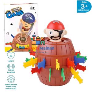 Mainan Anak Jumping Pirates Game Permainan Prank Crazy Pirate Barrel Challenge Tong Bajak Laut