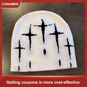 【CANAMEK】 New Retro Niche dệt kim hat của phụ nữ mùa thu và mùa đông ấm áp áo thun lạnh hat đường phố bức ảnh lõm hình dạng mũ len