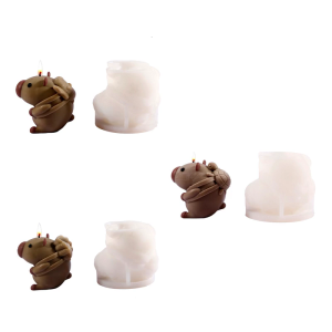 แม่พิมพ์แบบซิลิโคนสำหรับทำเค้กช็อกโกแลตทนอุณหภูมิสูง3D พิมพ์ทำเค้กมูส Capybara อุปกรณ์เสริมสำหรับแม่พิมพ์อบขนม