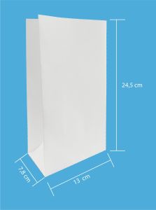 Túi Giấy Kraft Trắng Grocery đựng Quà đựng bánh mỳ thực phẩm