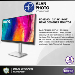 BenQ PD3226G｜31.5 inch｜4K UHD｜144Hz｜Thunderbolt 4｜DCI P3｜Professional Designer Monitor｜SRGB