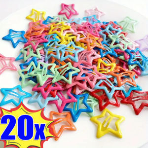 10/20Pcs Colorful Star BB Hair Clip Cute Star Y2K Hairpin Sweet Girls Hair Clips Girls Y2K Cute Star Barrettes Dopamine Mini Hair Side Clip