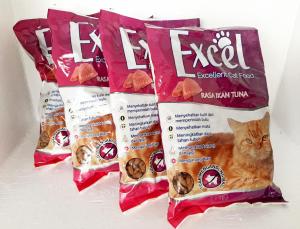 EXCEL 2KG Makanan Kucing Rasa Tuna Bentuk IKAN