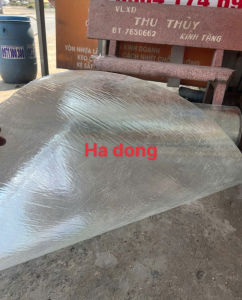 Tôn nhựa lấy ánh sáng không có sóng ( dày 4zem) màu XANH/ TRẮNG che nắng mưa