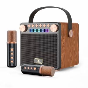 Loa bluetooth mini karaoke kèm mic YS-601 không dây đổi giọng kèm 2 mic hát công suất 35W - Bảo hành 24 tháng