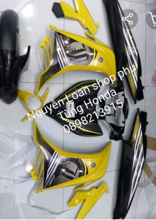 YAMAHA - OH DÀN ÁO CHO XE EXCITER 135 MÀU  VÀNG ĐEN FULL DÀN MÀU 10 MÓN  ,CÓ ĐỦ MÀU