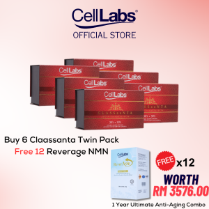 CellLabs CLASSaaNTA Sheep Placenta Twin Pack x6 Free NMN x12 EXP 6/2026