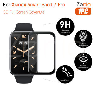 Zenia 1PC 20D HD Replacement Full Screen Curved Edge Full Coverage Protector Film for Xiaomi Smart Band 7 Pro Band7 Pro Smart Sport Band HD 9H 3D Protective Glass Explosion-proof Anti Scratch Film Accessories