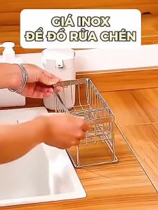 Giá Để Đồ Rửa Chén Bát JYoohome inox 304 chống rỉ Kệ Đựng Đồ Bồn Rửa Bát Tiện Lợi Kèm Khay Hứng Nước