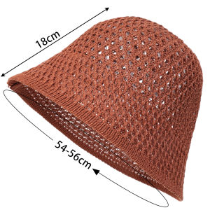 Mũ che nắng mùa hè có thể gập lại phụ nữ bãi biển Panama rơm Dome đan móc mũ xô thời trang mới chạm khoét mũ thủy thủ thoáng khí