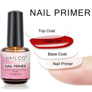 NAILCO 15ml Nail Primer Bond Natural Nails Air Dry Nail Prep Dehydrate Bond Primer Polish Soft Gel Nail Supplies Top Base Coat