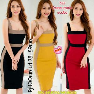 Gs Dress Scuba Meta 322: Bahan Berkualitas Tinggi & Style Kekinian Fashionable