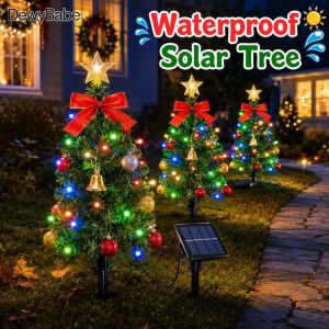 Solar Led String Lights Outdoor Waterproof Auto On Off Garden Patio Xmas Tree Yard Decor