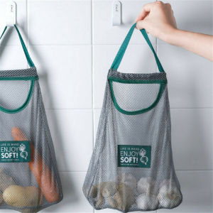 Hanging Mesh Reusable Vegetable Bag Onion Garlic Storage Bag Portable High Capacity Eco Friendly Fruit Grocery [In Stock]
