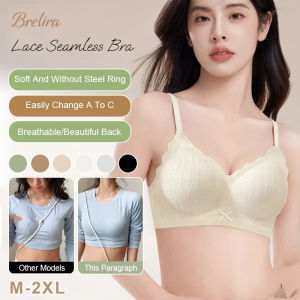 [YWEOKCAU] Push Up Bra Small Chest Lace Seamless Bra Soft Support Breathable Wireless Anti Sagging Fixed Cup Lightweight   Lingerie