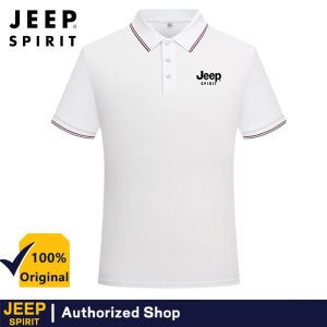 JEEP SPIRIT mens lapel polo shirt short sleeved workwear summer couple style half sleeved workwear casual shirt men