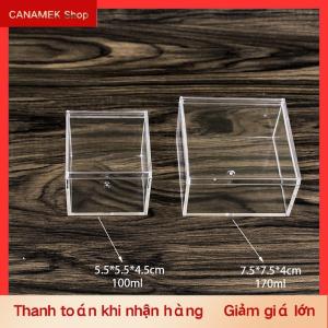CS Mini kẹo Slime Pha Lê Bùn bao bì hộp vuông cao trong suốt hộp nhựa Betta chăn nuôi