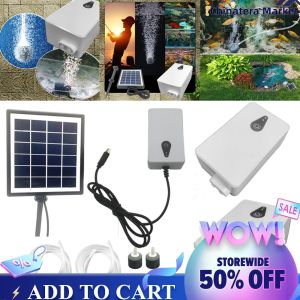 【Chinatera】 6V 2W Solar Oxygen Pump Aquarium Oxygen Aerator Fishing Aerator Solar Oxygenator for Garden Fish Tank Outdoor Pool Pond