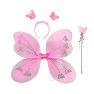 Váy biểu diễn trang phục cánh lấp lánh bướm cánh thiên thần bên ủng hộ Halloween mặc quần áo lên cosplay cho Womens cô gái