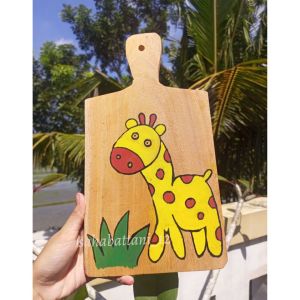 Talenan kayu lukis aesthetic - Cutting board tebal