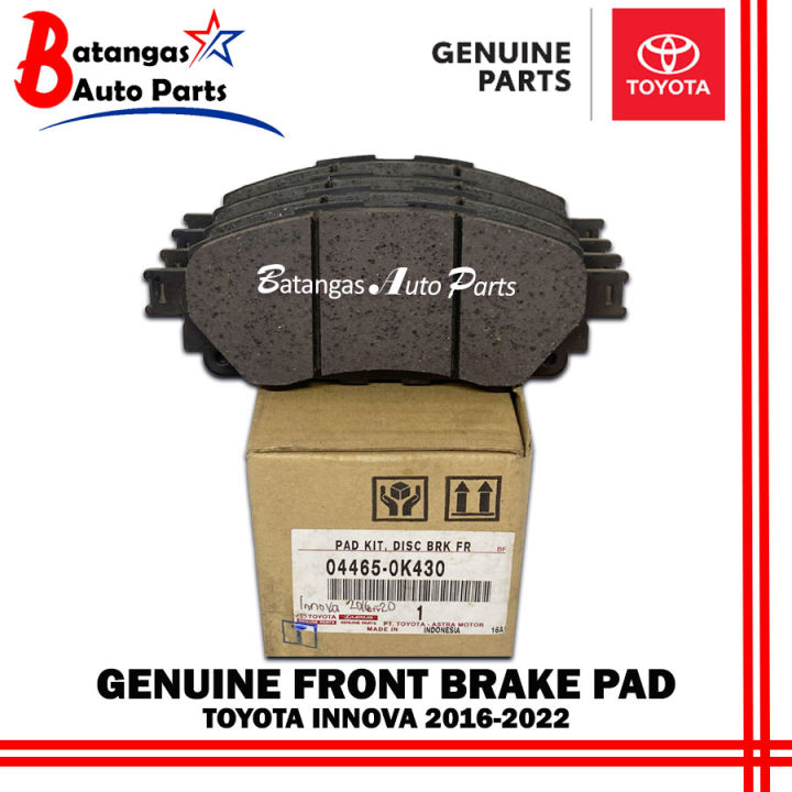 TOYOTA GENUINE BRAKE PAD Toyota Innova 2016 2022 1SET 4PCS Lazada PH