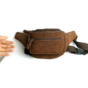 Tas waistbag Kulit Sapi Suede.(Garansi 100% uang kembali jika tas bukan kulit)