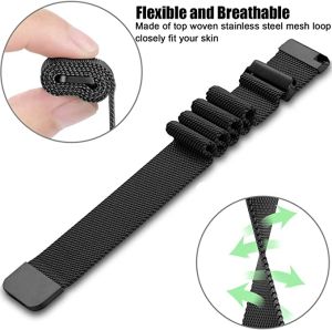 สาย Garmin Venu 4 3 45mm สายโลหะ สายรัดสแตนเลสของ Milanese Forerunner 965 955 265 255 745 / Vivoactive 4 นาฬิกาสมาร์ท สายนาฬิกา