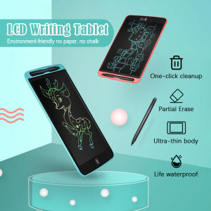 8.5/12 Inch LCD Writing Tablet Smart Notebook Children Magic Blackboard One Button Erase with Pen Drawing Pad LCD Electronic Portable Erasable Write Pad for Children MY392