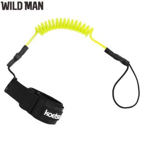 Water Sports Accessories Coiled Bodyboarding Leash with Adjustable Fit for Small to Medium Waves and Paddle Boards