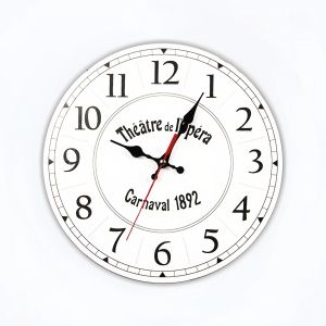 Wooden simple silent wall clock Creative design Pure color background Clear scale Living room bedroom study room
