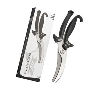 กรรไกรอเนกประสงค์อเนกประสงค์ กรรไกรครัวสแตนเลสปรับระดับได้ ทรงฉลามวาฬ ผลิตจากเหล็กกล้าทั้งหมด