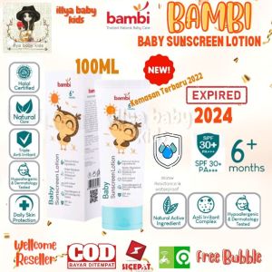 Bambi Baby Sunscreen Lotion 100ml pelindung matahari bayi - illya