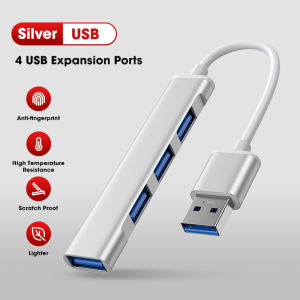 【Ready Stock】Multiple 4 in 1 USB HUB Converter USB Splitter 4 Ports Docking Station Ultra Slim Data USB 3.0 Hub OTG Adapter