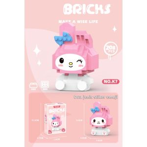 Mainan anak Puzzle Balok SUSUN 3D DIY Brick Mainan Edukasi SANRIO Block Mini Kartun Karakter Hadiah Toy Gift
